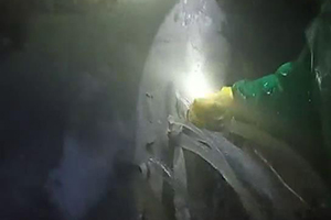 红河消防水池堵漏现场